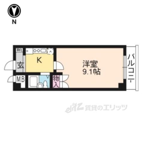 MAISON DE ELINA(1K/2階)の間取り写真