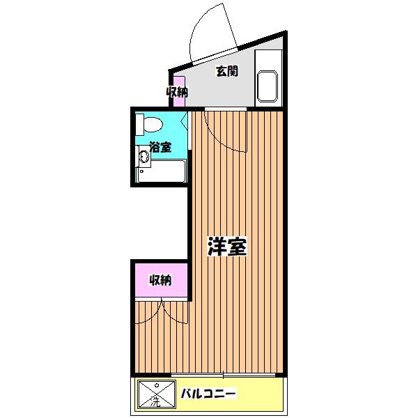 マルシンハイツ(1K/2階)の間取り写真