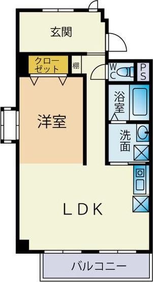 コルメナ元町(1LDK/6階)の間取り写真