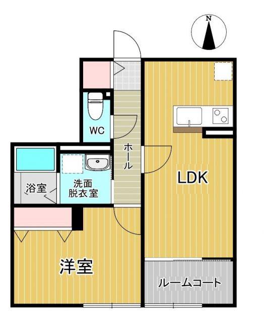カーサソレイユ(1LDK/1階)の間取り写真