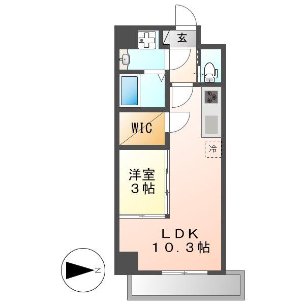 BMG RESIDENCE(1LDK/3階)の間取り写真