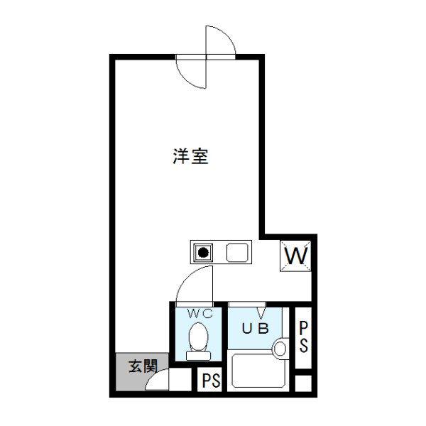 グローリーハイツ吉塚504(ワンルーム/5階)の間取り写真