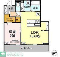 GREEN LINKS(1LDK/2階)の間取り写真