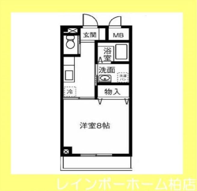 フォアサイトYUKI(1K/1階)の間取り写真