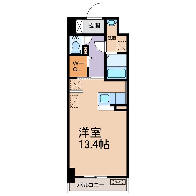 GRAND HILLS(ワンルーム/10階)の間取り写真