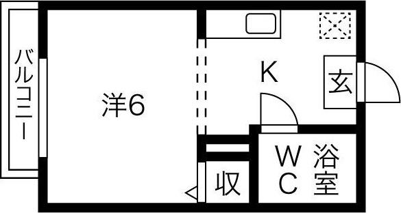 メゾン尾頭橋(1K/2階)の間取り写真