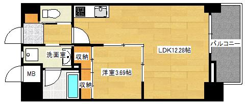 GRAND STAGE24(1LDK/5階)の間取り写真