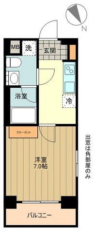 グランドコンシェルジュ立川(1K/8階)の間取り写真