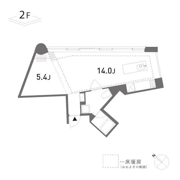 GROVE(1LDK/2階)の間取り写真