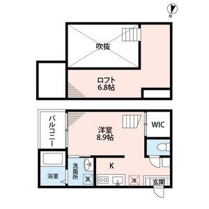 サクセスパートナー(ワンルーム/2階)の間取り写真