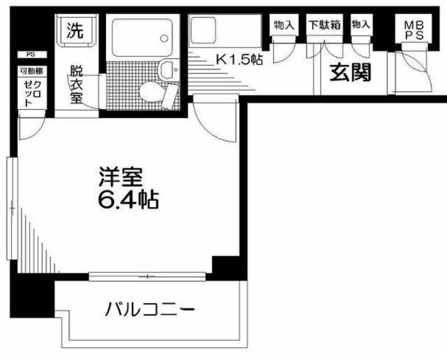 日神パレステージ南池袋第2(1K/6階)の間取り写真