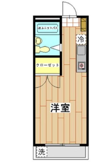 T・KレジデンスII(1K/3階)の間取り写真