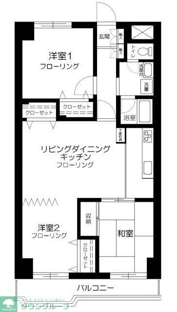 ハイムアゼリア(3LDK/2階)の間取り写真