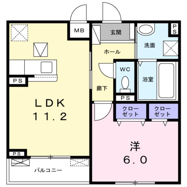 ティエラ・ナタール(1LDK/1階)の間取り写真