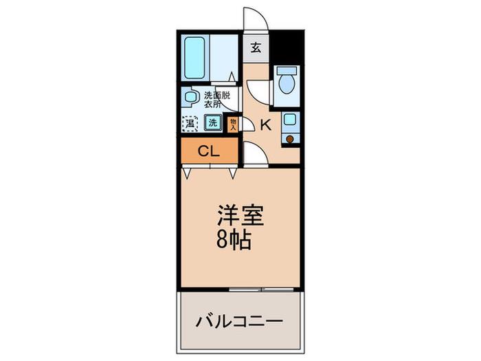 クレアメゾン(1K/1階)の間取り写真
