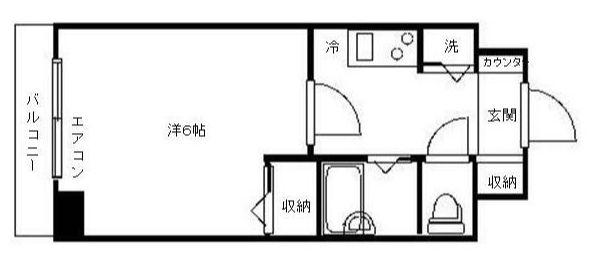フェニックス初台弐番館(1K/14階)の間取り写真