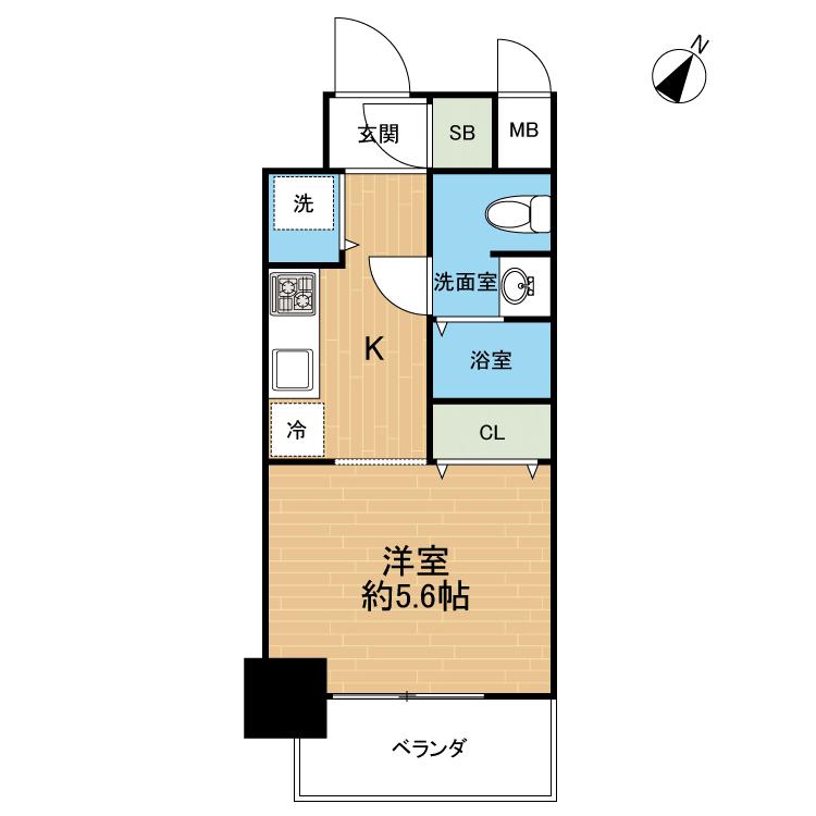 WAKASA OASIS(ワンルーム/3階)の間取り写真