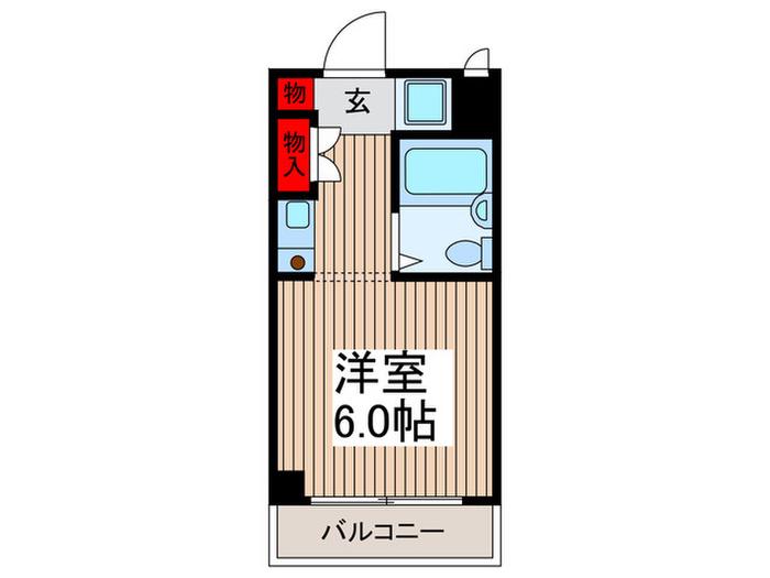 LALAヒルズ(ワンルーム/2階)の間取り写真