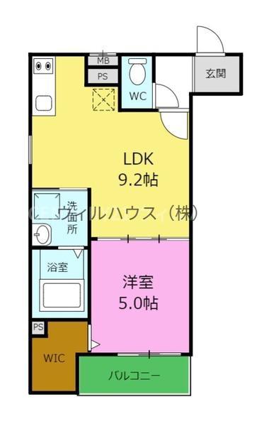フジパレス北野田Ⅲ番館(1LDK/2階)の間取り写真