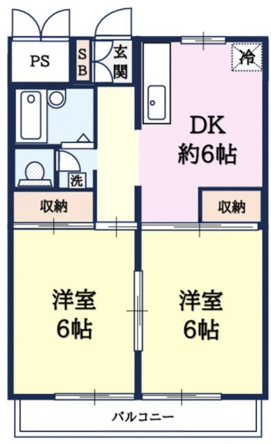 メゾン904(2DK/3階)の間取り写真