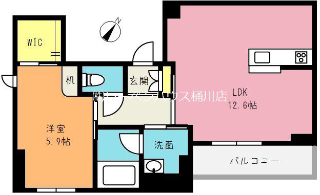 SHMメルベーユ(1LDK/2階)の間取り写真