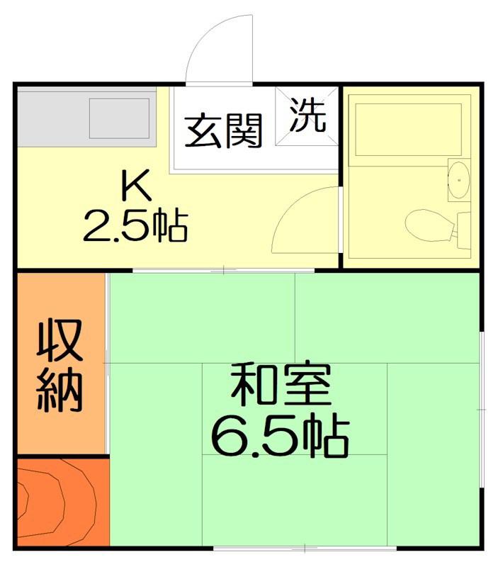 井上ハイツ(1K/3階)の間取り写真