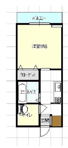 コーポ川口(1K/2階)の間取り写真