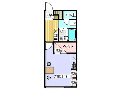 プランドール6.2(1K/2階)の間取り写真