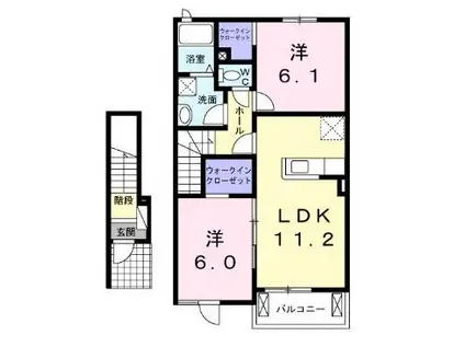 SCHONI・II(2LDK/1階)の間取り写真