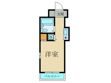 プレール恵比寿(ワンルーム/1階)の間取り写真