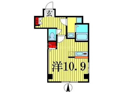 リブリ・SOLASHITA(ワンルーム/2階)の間取り写真
