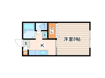 セフィラ・エイ黒松(1K/2階)の間取り写真