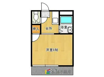 トレンディハイツ(1K/2階)の間取り写真