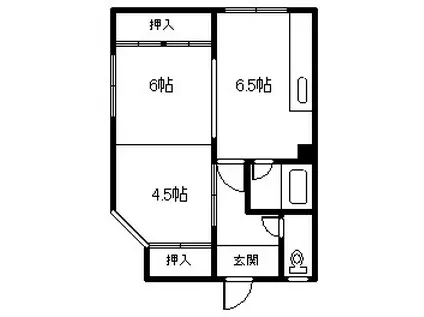 東光ハイツ(2DK/2階)の間取り写真