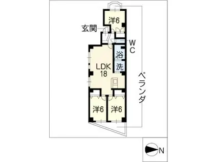 RESIDENCE35(3LDK/6階)の間取り写真