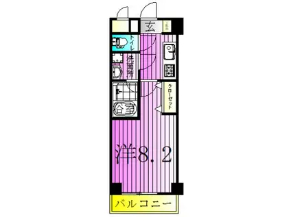 B CASA 千住(1K/5階)の間取り写真