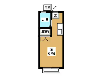 マイハイム(ワンルーム/1階)の間取り写真