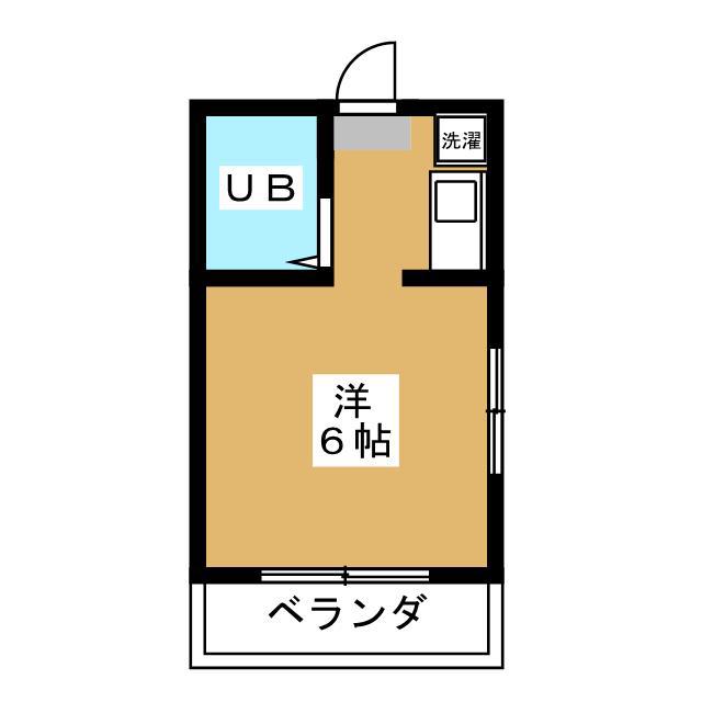 マイタウンひばりヶ丘(ワンルーム/1階)の間取り写真