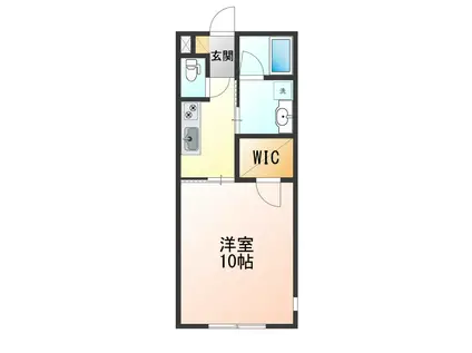 クレスト青柳(1K/1階)の間取り写真