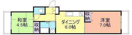 マンション寿藤黒田(2DK/1階)の間取り写真