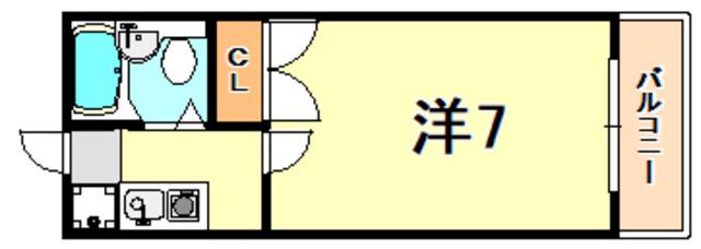 NTB-2(1K/4階)の間取り写真