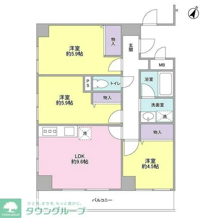 プロスペクト入谷 11階階 間取り