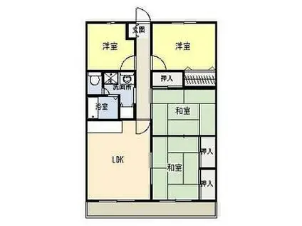 アドミラブール・A(3SLDK/4階)の間取り写真