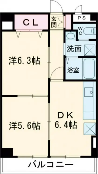 グラース・ビ高島平 2階階 間取り