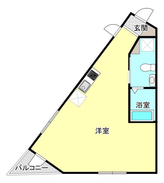 ARCO15(ワンルーム/2階)の間取り写真