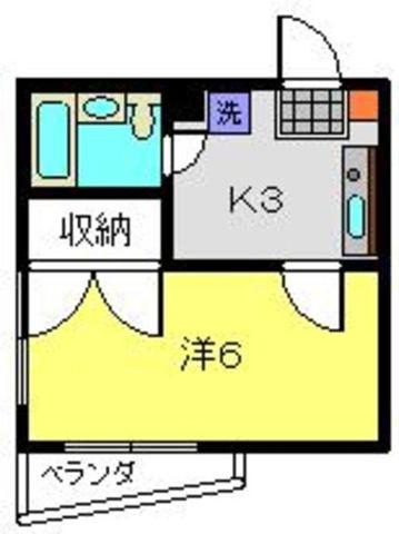 エクセルシア松ヶ丘(1K/2階)の間取り写真