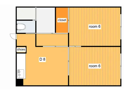 第2三田尾マンション(2DK/3階)の間取り写真