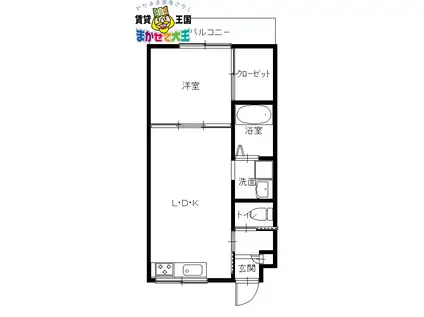 MODERN PALAZZOレイール(1LDK/1階)の間取り写真