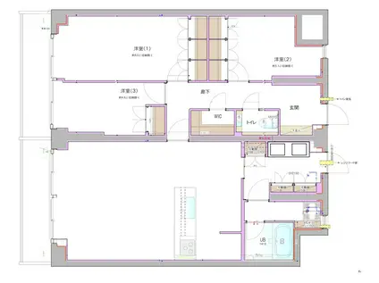 秀和青南レジデンス(3LDK/4階)の間取り写真