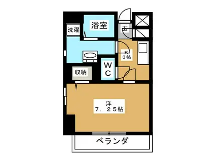 新鎌スカイタワー(1K/8階)の間取り写真